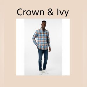 Men’s Long Sleeve Button Down Shirt Size Medium